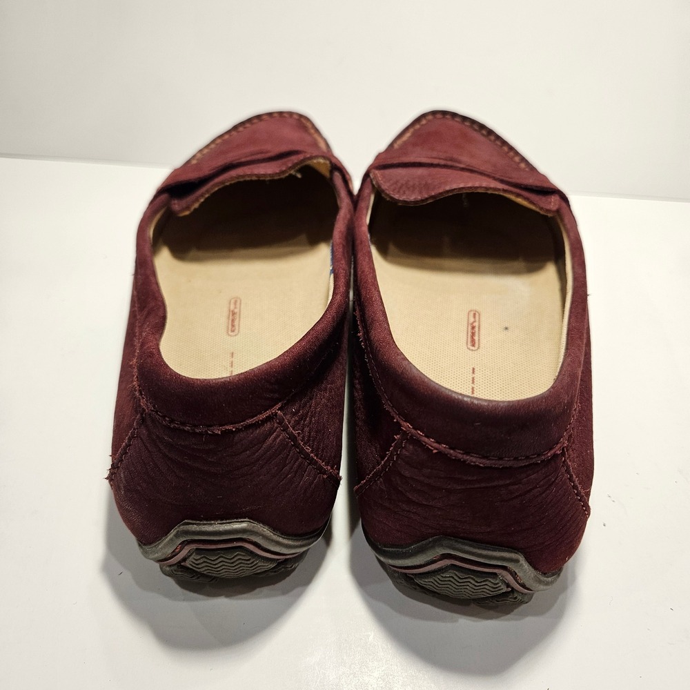 Rockport Ashika Burgundy Nubuck Leather Penny Loafers Womens 8 Adiprene - Picture 4 of 10